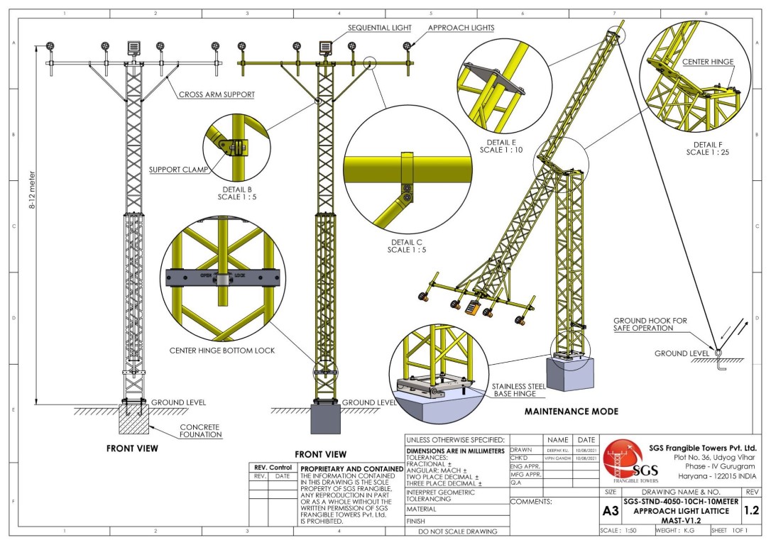 SGS Frangible Approach light mast